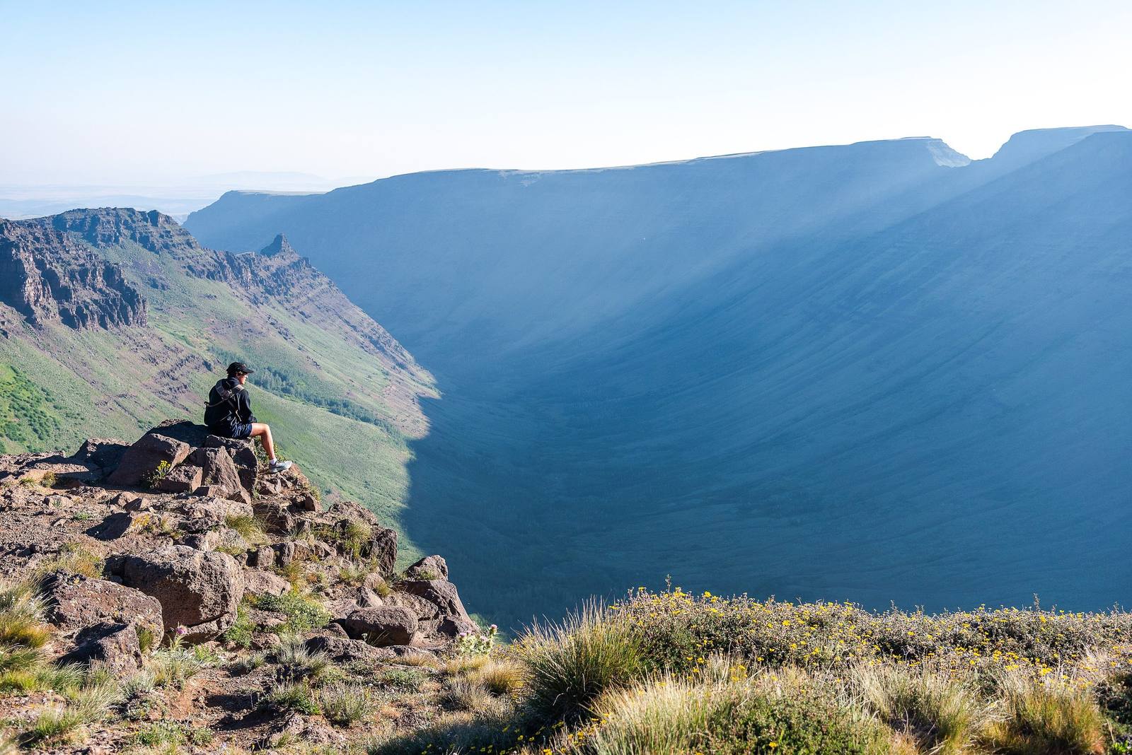 Kiger Gorge, a glacier-carved U-shaped valley cut deep into the summit plateau of Steens Mountain