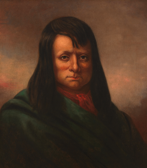 An 1854 portrait of Wakara (Chief Walker), a Northern Ute leader of the Timpanogo and Sanpete band, painted from life by Solomon Nunes Carvalho.
